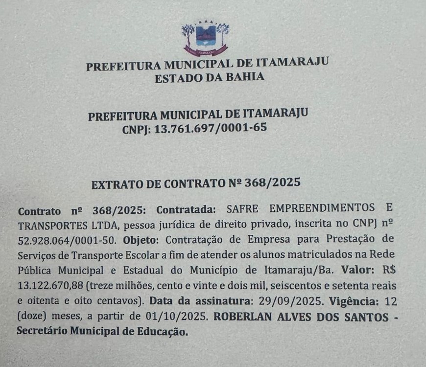 Itamaraju - Transporte escolar aumenta cinco vezes acima da inflação