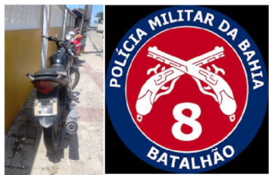 8° Batalhão de PM apreende veículo roubado em porto seguro